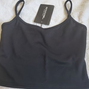 PLT Black crop top